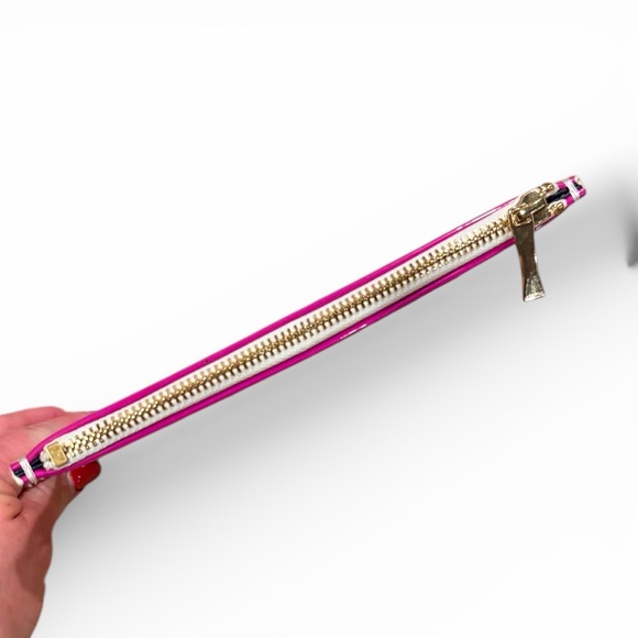 Kate Spade Striped Multicolor Zippered Pouch Clutch - Picture 5 of 7